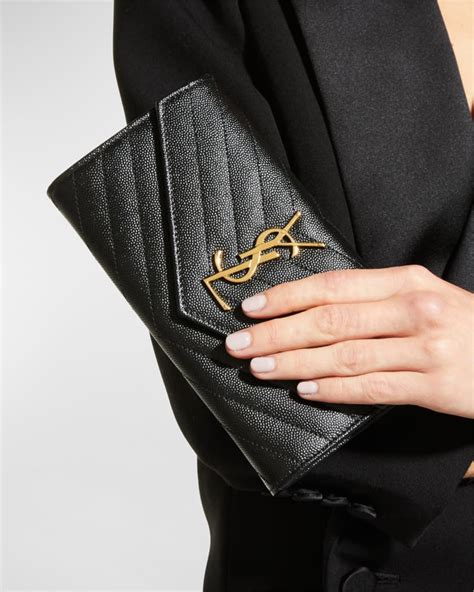 ysl large monogram flap wallet|ysl zipper wallet.